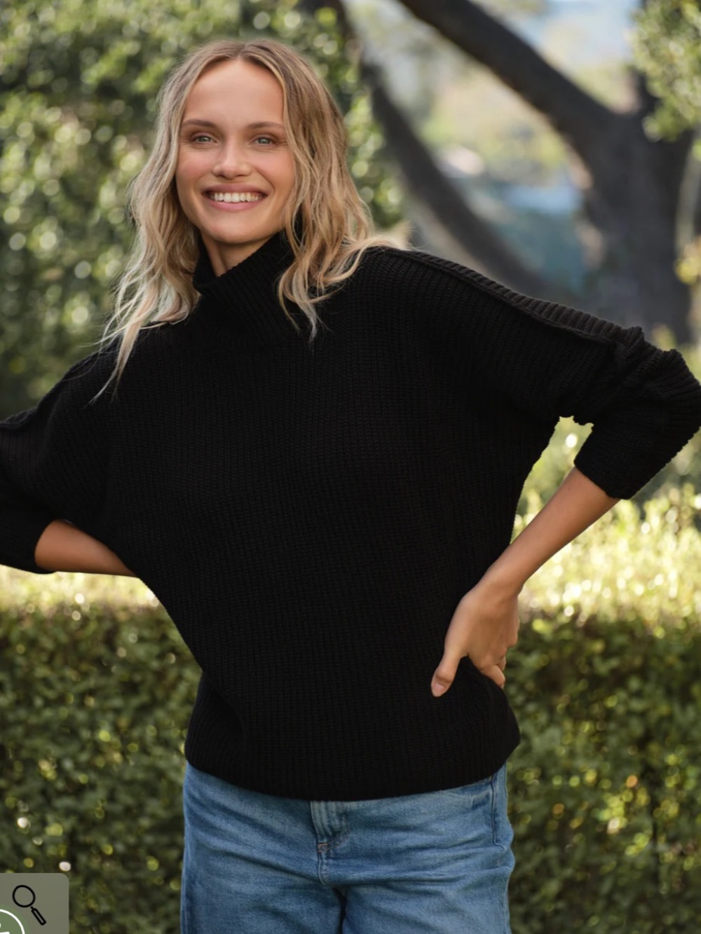Frank & Eileen Montecito Turtleneck Pure Italian Cotton Sweater - Picture 1 of 8
